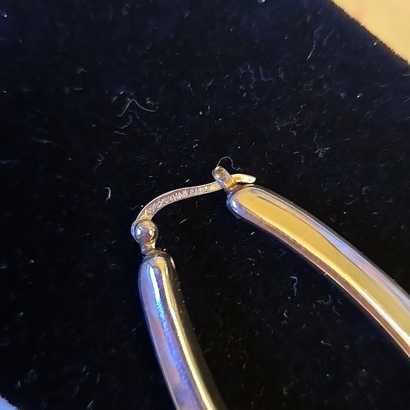 Sterling Silver Hoop Earrings - Picture 3 of 5